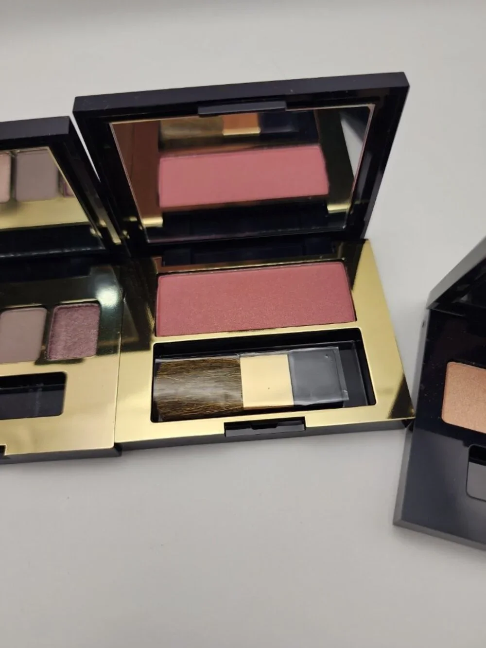 Estee Lauder Pure Color Envy Eyeshadow Quad Palette Set Nude Pink Gold Compact